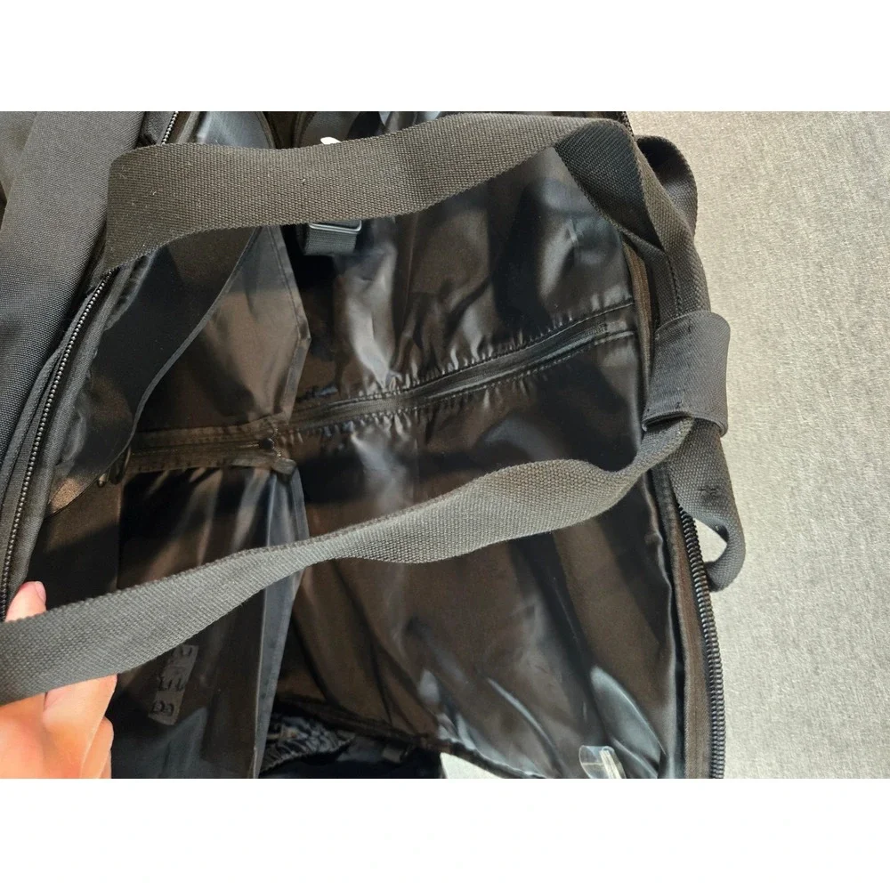 BEIS The Garment Duffle Bag Unisex Black 2-in-1 Travel Weekender NEW NWT